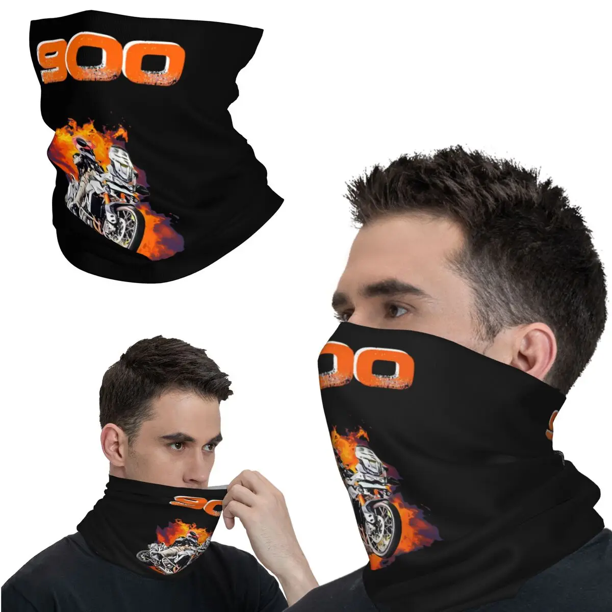 Neat Tiger 900 Bandana Neck Gaiter Printed Motorcycle Club Face Mask Balaclava Riding Unisex Adult Windproof