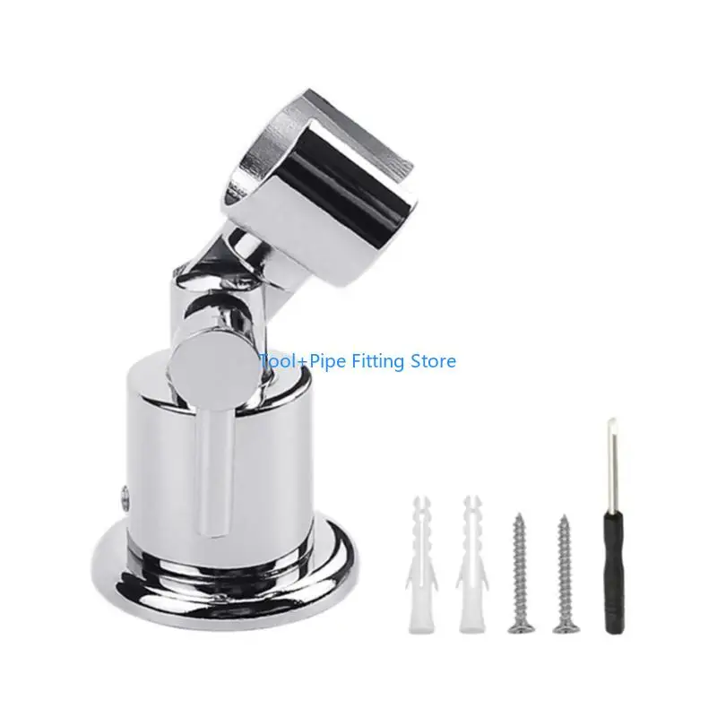 F92B Metal Hand Shower Brackets 180 Rotates Shower Head Holder with Installation Accessories Shower Head Holder set