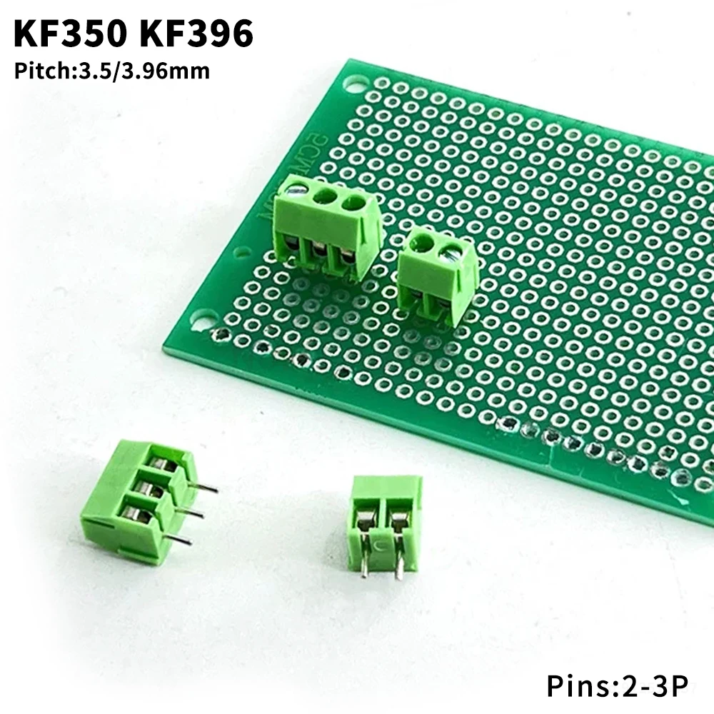 (10 pcs) KF350-3.5MM KF396-3.96MM Screw PCB Terminal Block 3.5 3.96 Pitch 2P 3P KF 350 396 - 3.5 3.96