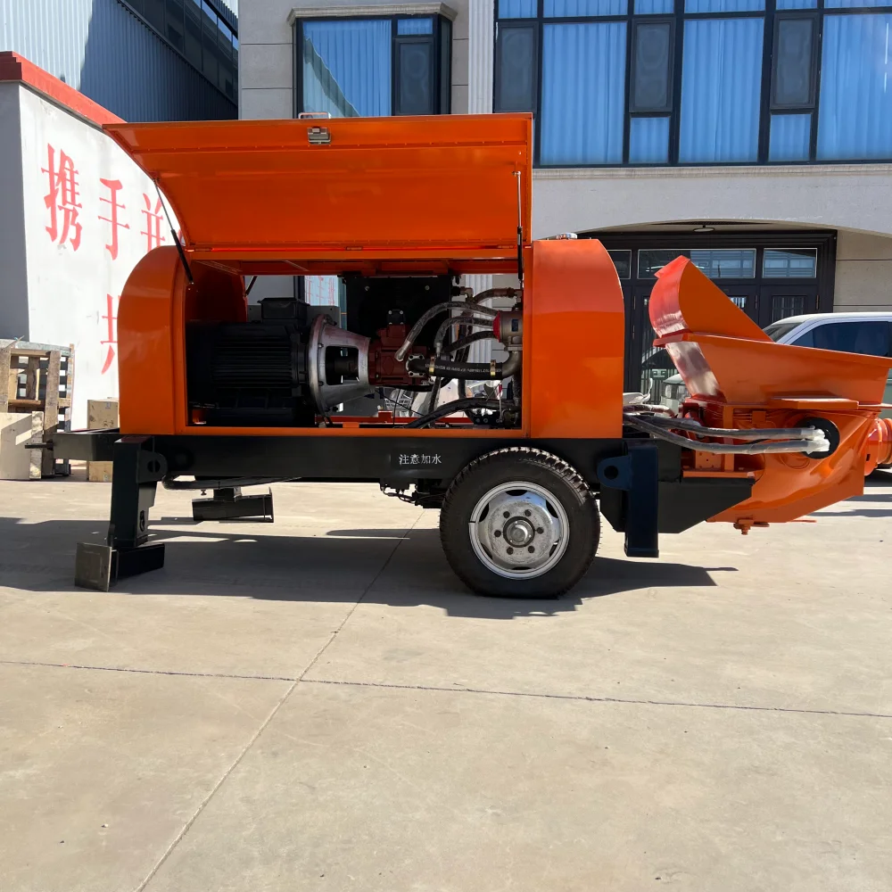 Horizontal Concrete Delivery Pump | Large Secondary Structure Column Pump for Big Aggregate Fine Stone Mortar Pouring