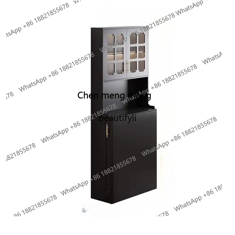 Solid wood narrow island cabinet separate 30cm narrow side cabinet small apartment bar counter dining side cabinet wall lockerH