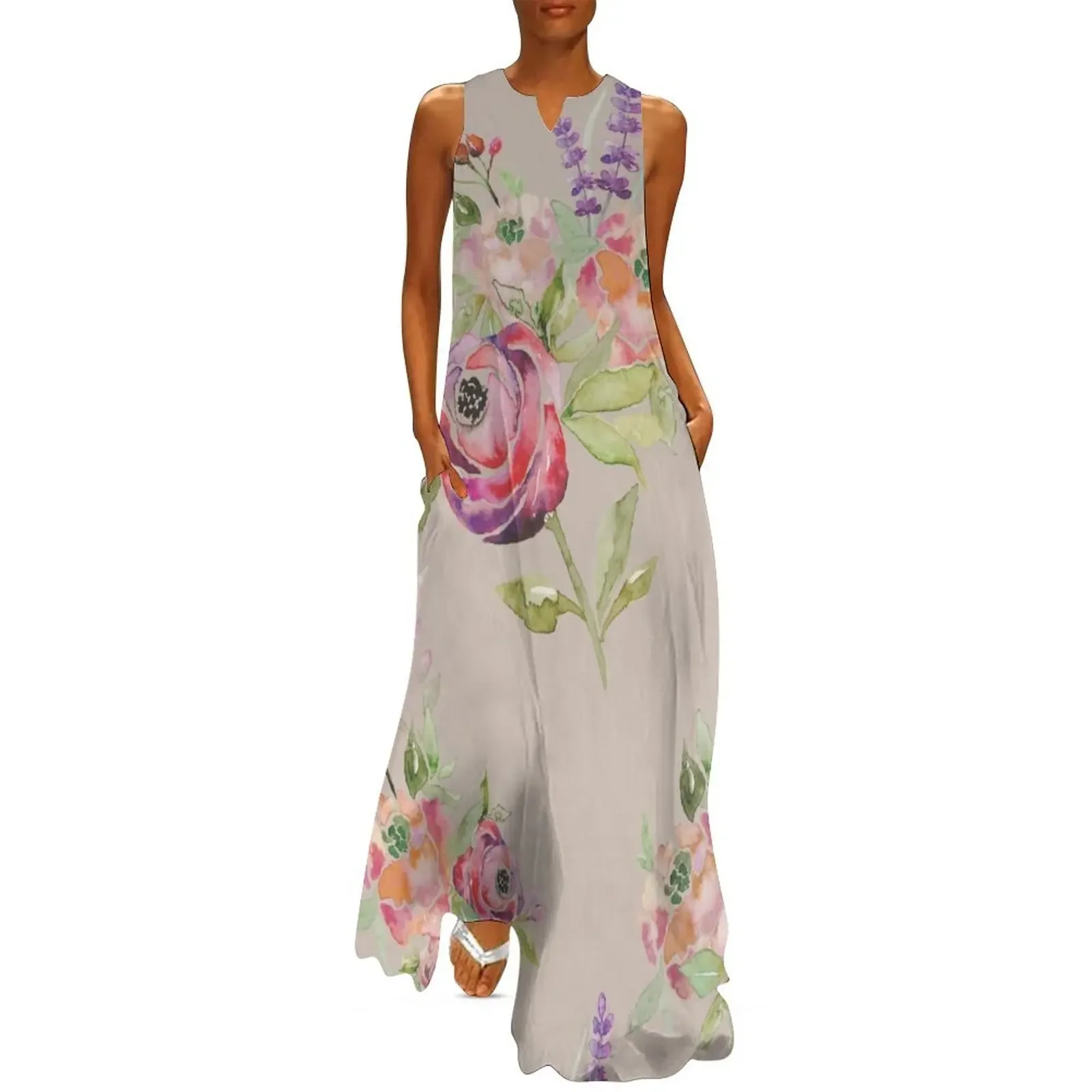 

Roses and Lavender Long Dress clothes dresses for special events wedding dresses for woman Woman dresses Dress