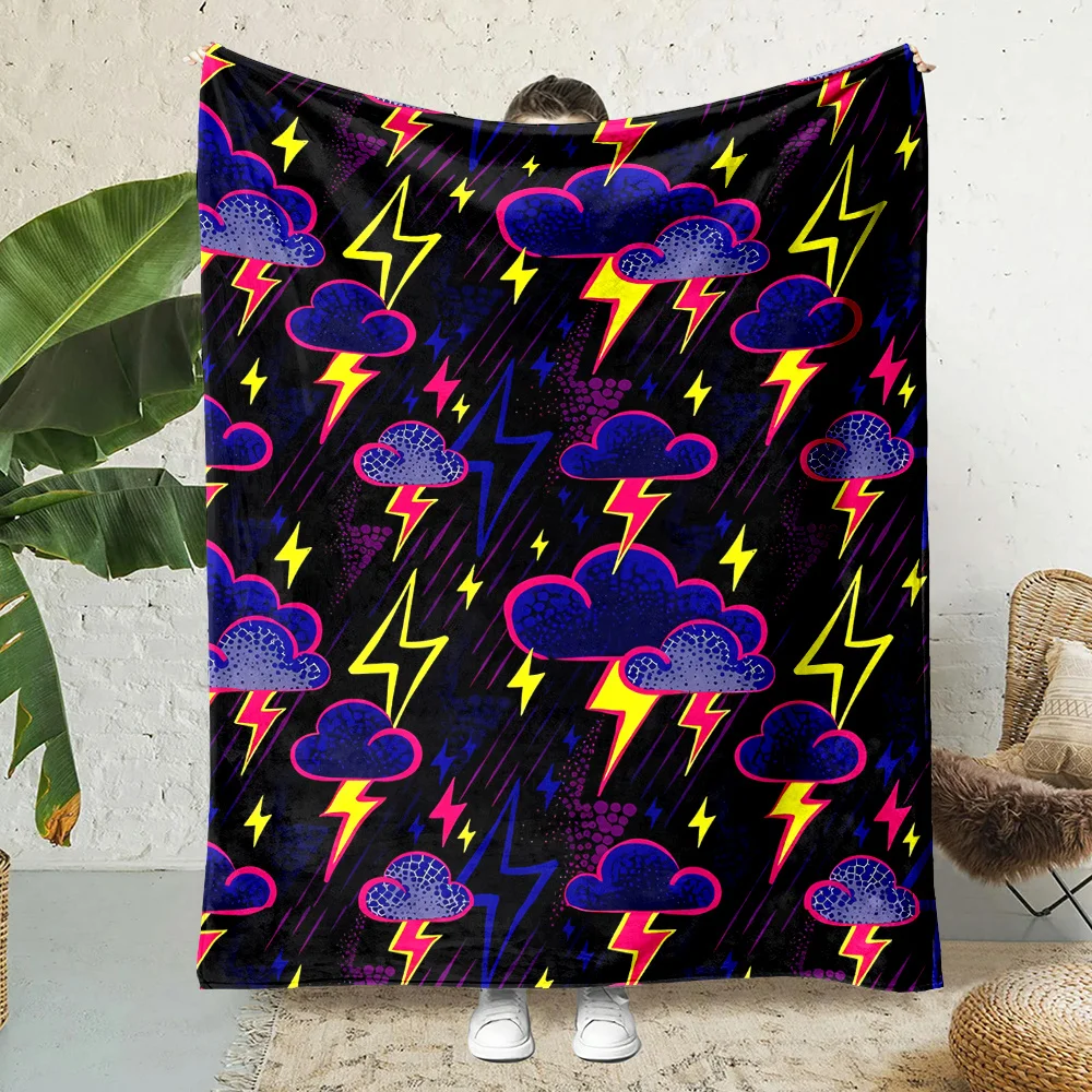 Dark cloud style lightning cloud pattern printing four seasons three-dimensional universal lunch break office small blanket fami