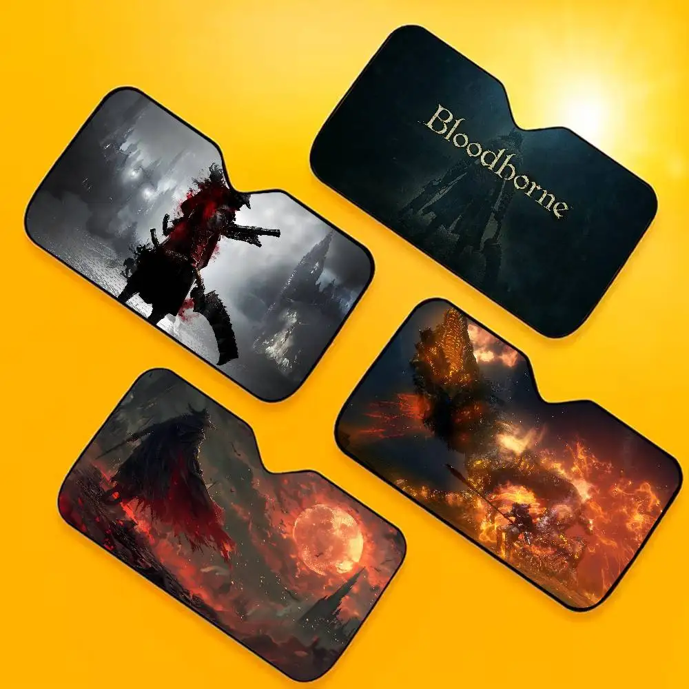 

Fantasy Bloodborne Video Game Summer Car Sunshade Windscreen Visor Windscreen Heat Reflector Protect Car Interior