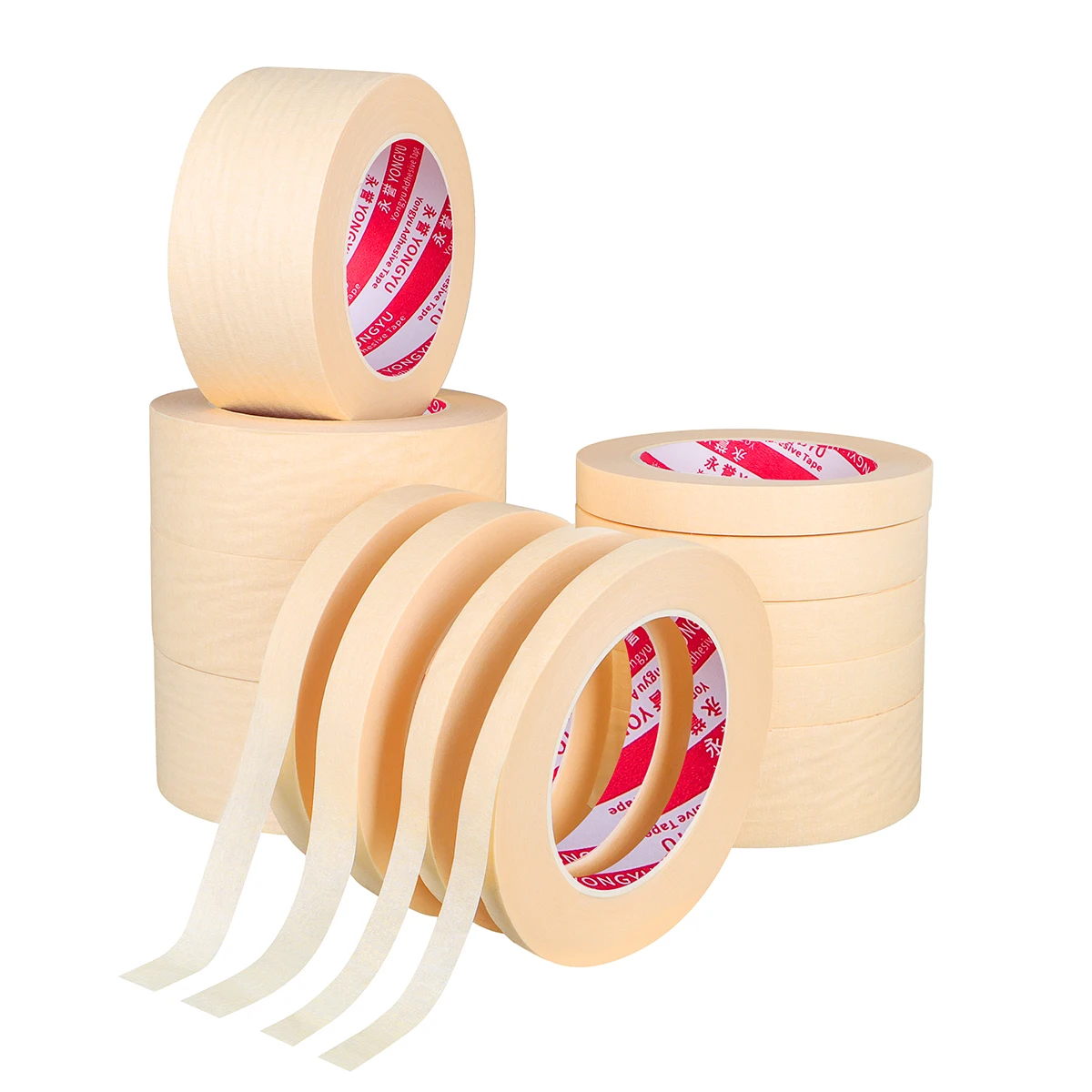 723# Masking painter Tapes Walls Car Paint Protection Crepe Paper Beige Adhesive Tape Gift Decoration No Trace Washi Tape