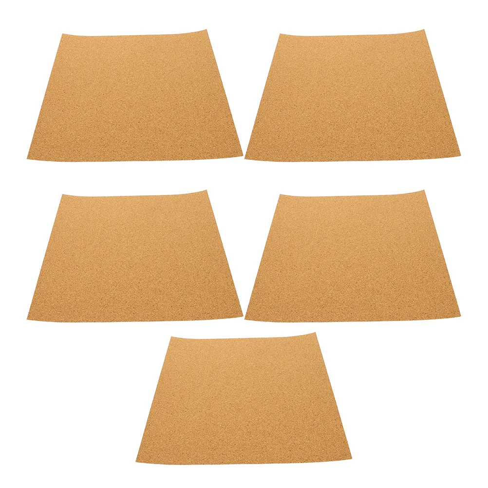 

5Pcs Thermal Insulation Cork Board 300x300x2mm Quiet Self Adhesive Wall Mounted Bulletin Board for Home Office