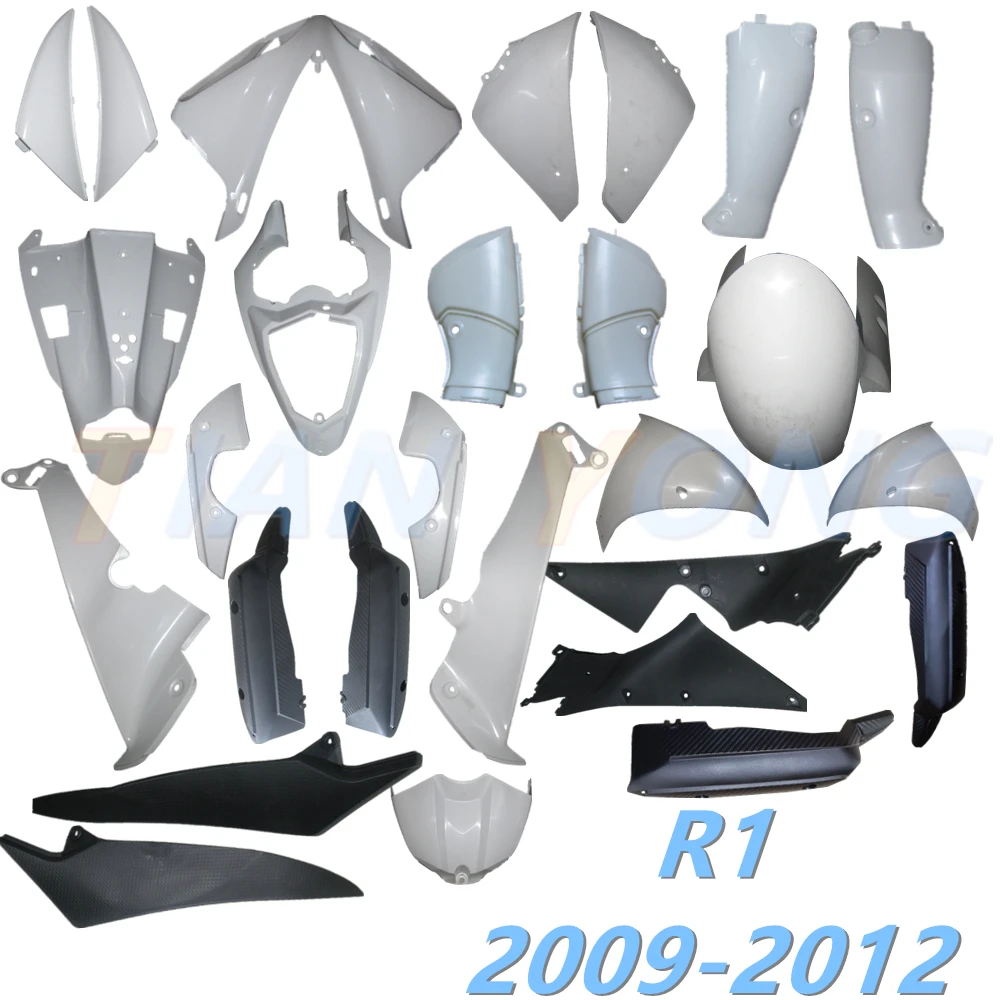 For Yamaha YZF 1000 YZF1000 YZF R1 YZFR1 2009 2010 2011 2012 Bodywork Fairing Unpainted Components Injection Molding ABS