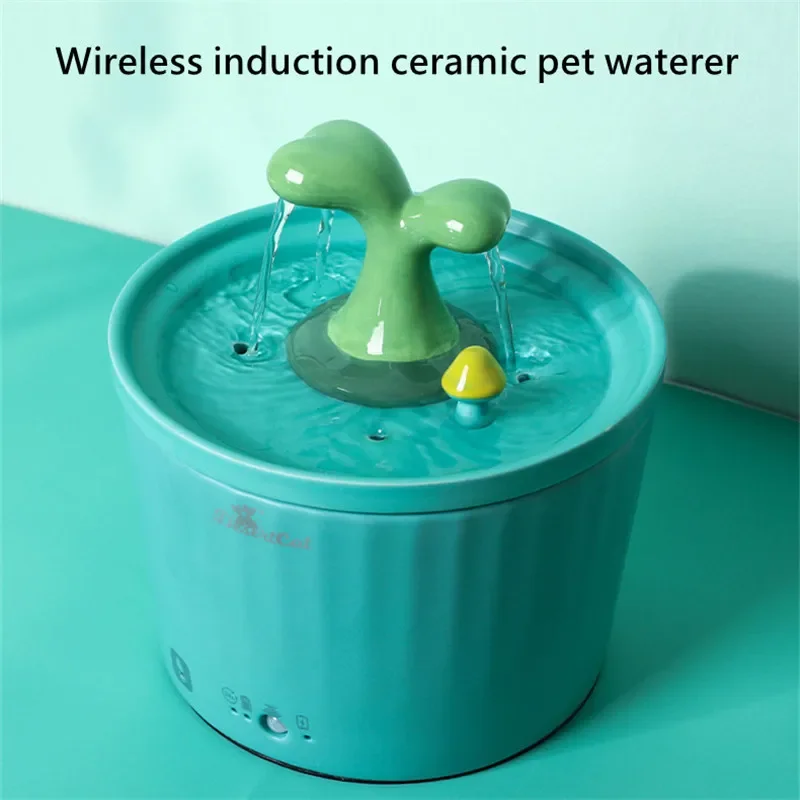 Wireless Drinker For S,ceramic Pet Water Bowl,indoor Decor,intelligent Sensing Cat Drinking Bowl,cat Fountain Cat Accessories