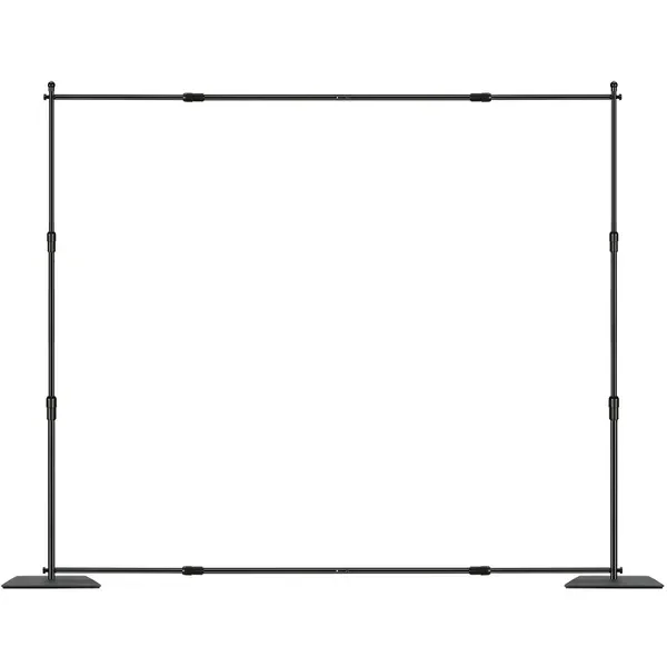 

Комплект для оформления из труб и тканей 10х10 футов, сверхпрочная стойка для фона с основанием из углеродистой стали, регулируемая опора для фона с 6 зажимами.