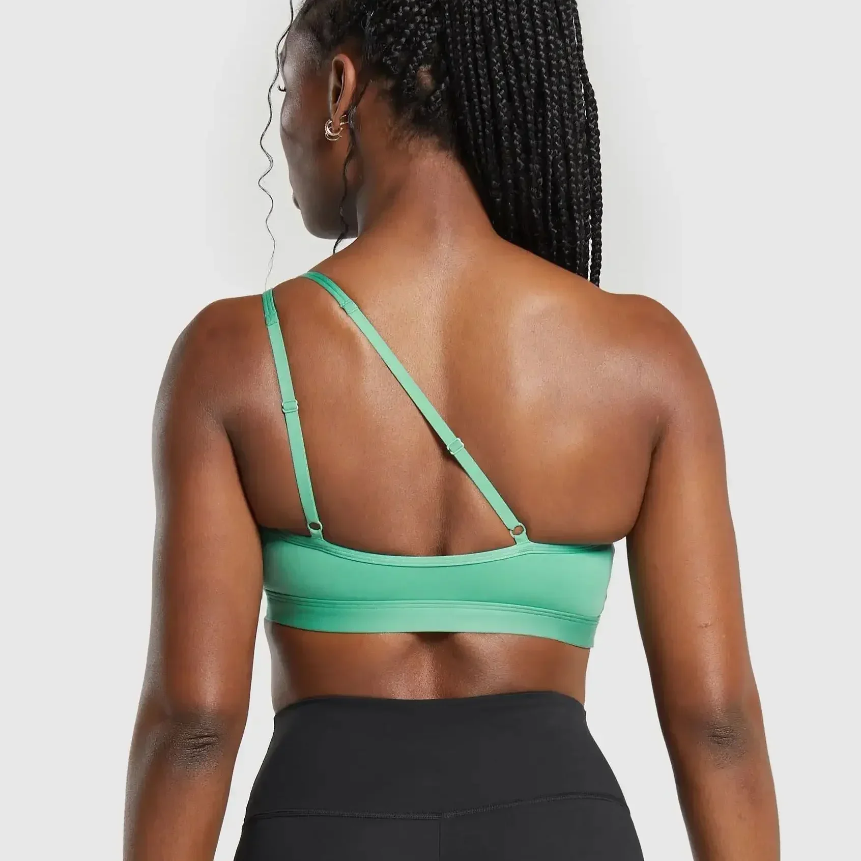 Double Strap Sports Bra Women's Cropped Tops Sports Workout Bra Gym Underwear Adjustable Breathable Training Bra Removable Cups
