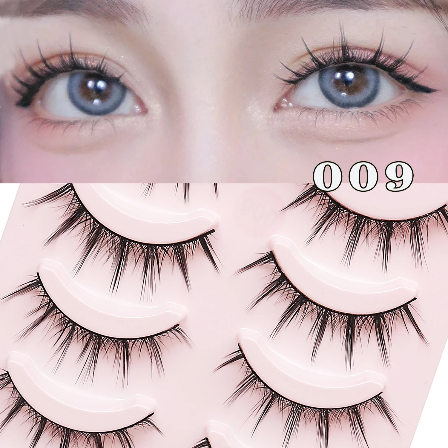 New Manga Lashes 5pairs Natural Lashes 19 Styles of False Eyelashes Faux Cils Anime Lashes Soft  Daily Dating Lashes Makeup