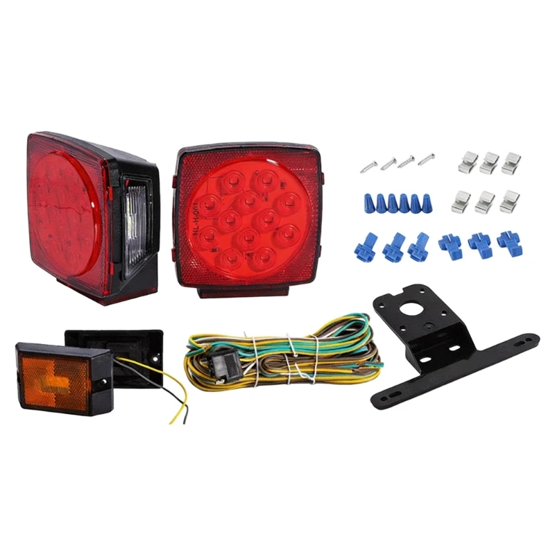 Pack Of 2 Square LED Rear Lights Waterproof Strong Designs Lamps for Trucks R6FB
