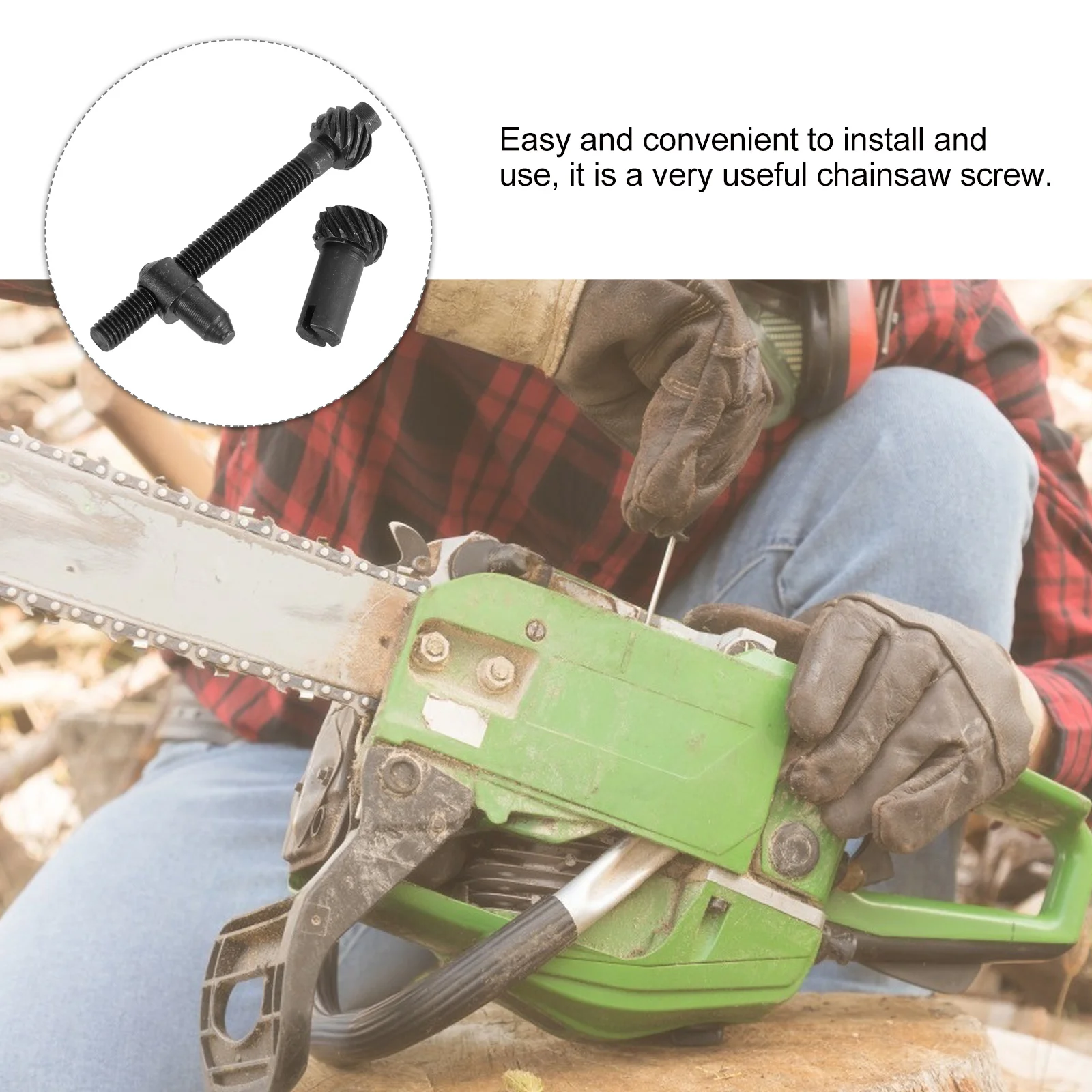 

1 комплект, винт для бензопилы, регулятор цепи, натяжитель, автоматическая регулировка натяжения цепи, сменный металлический винт для деталей бензопилы