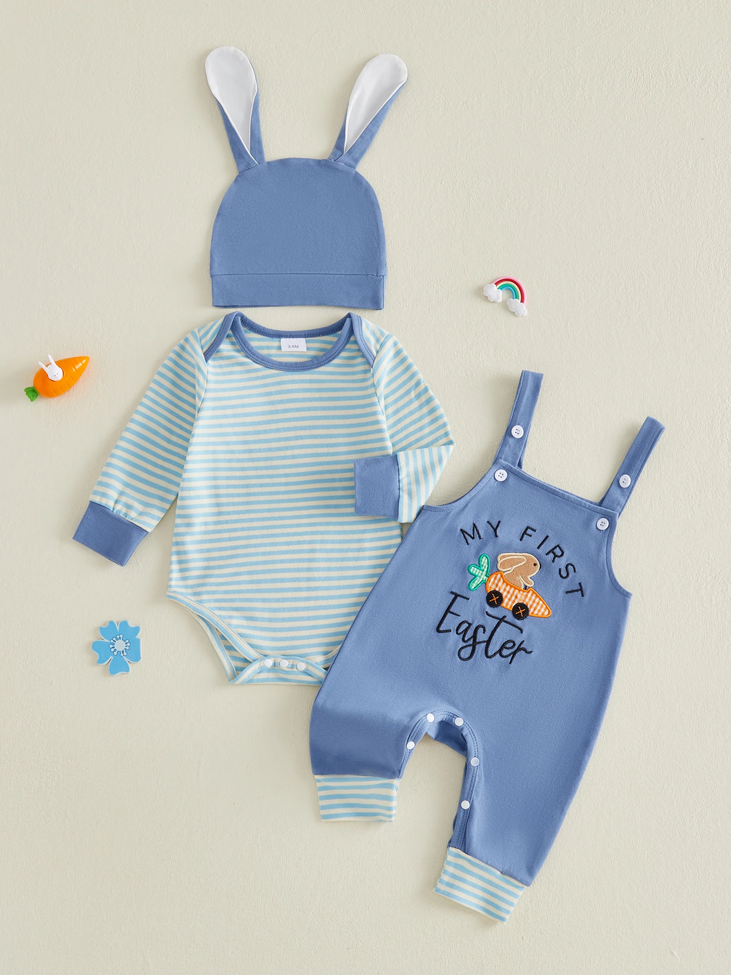 

Наряды на первое Пасхальное празднование для маленьких девочек: комбинезон с короткими рукавами и цветочным принтом, юбка-пачка с вышивкой в виде кролика и повязка на голову, комплект из 3 предметов для весны