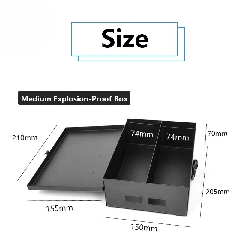 RC Cars Parts Model ship aircraft Lithium Nickel Battery Fireproof Explosion-proof Metal Box Safe Storage Protection boxes