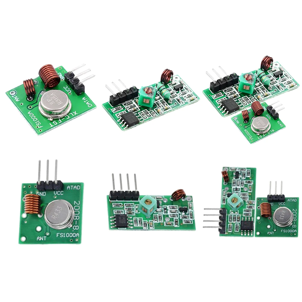 433Mhz RF Transmitter and Receiver Module For Arduino/ARM/MCU WL DIY 315MHZ/433MHZ Wireless RF Transmitter Receiver Module Kit