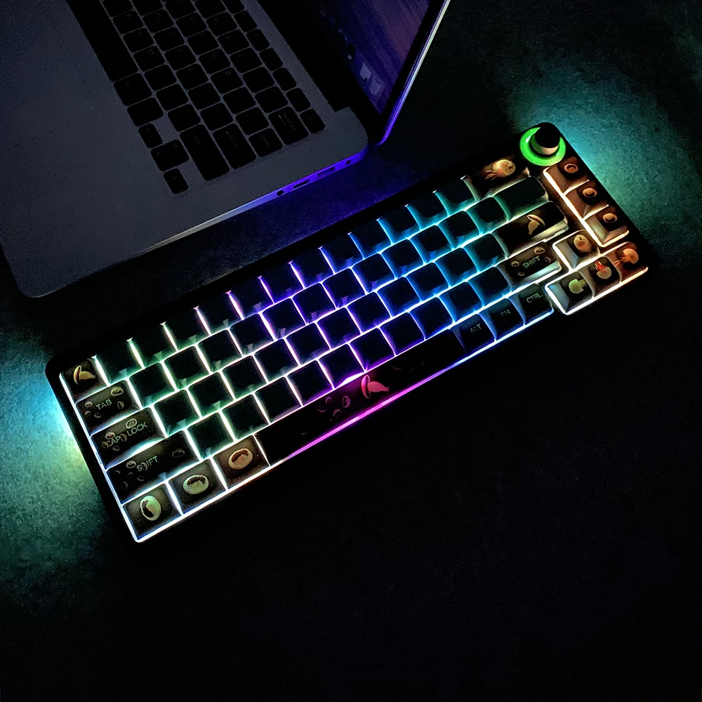 GMK-KEY XDA Океаническая Медуза Dye Sub Keycap набор толстых клавиатур PBT для клавиатуры dz60, покер 87 tkl 104 ansi xd64 bm60 xd68 xd84 xd96 Key Ca