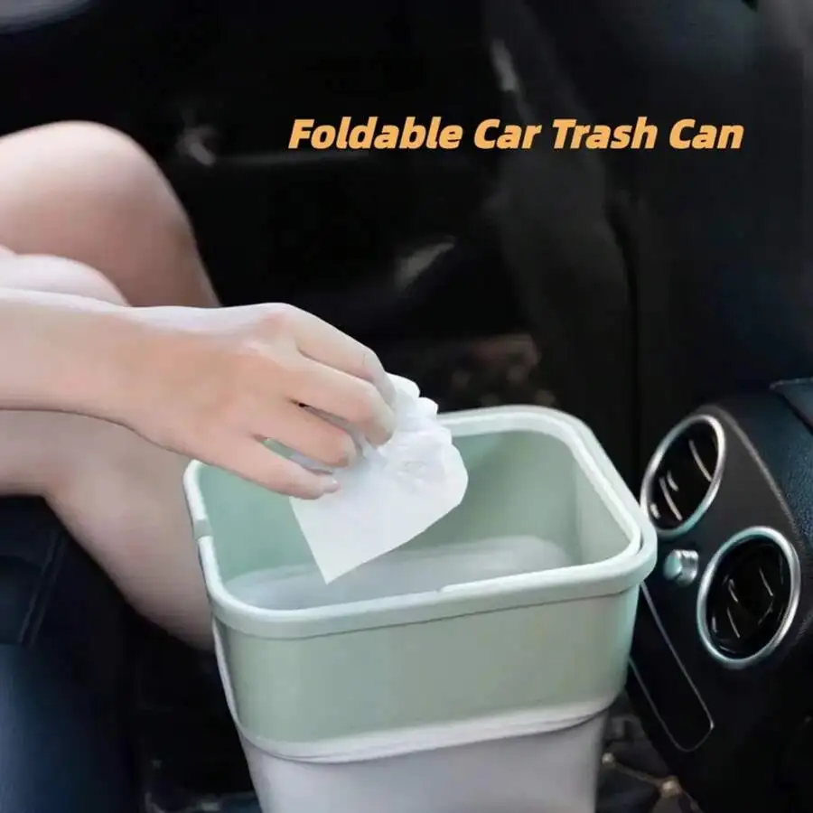 

Foldable Waterproof Car Trash Can Mini Auto Waste Bin For Vehicle Interior Organizer
