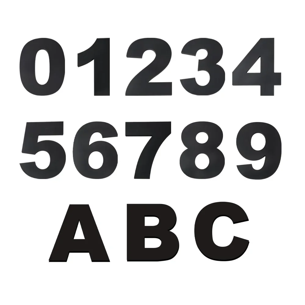 8 inch/20cm Floating House Number Acrylic Numbers A B C Address Sign #0-9 Letters Big Modern Door Plates Home Outdoor Numeros