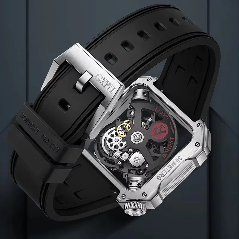 BONEST GATTI BG5804 New Men‘s Automatic Mechanical Watches Sapphire Stainless Steel Top Brand Sapphire Glass Watches For Men - Image 6