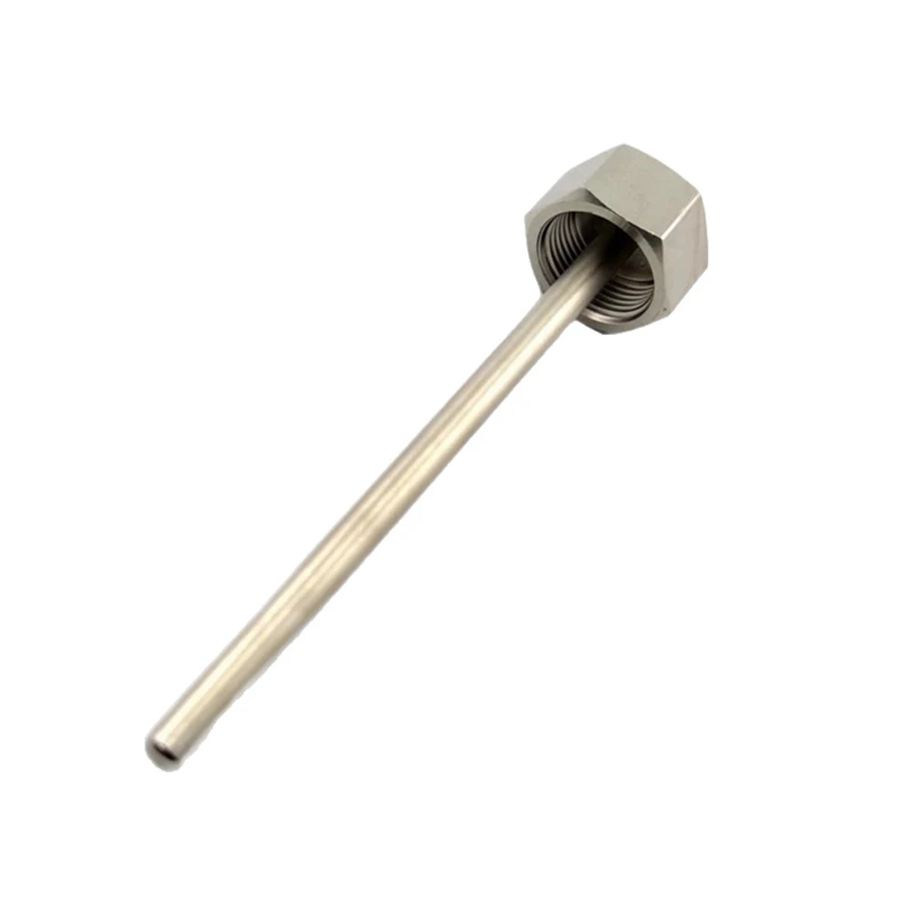 120mm 250mm Thermowell 304 Stainless Steel Temperature Sensor Housing 8mm Outer Diameter Immersion- Protection Tool Kit Hardware