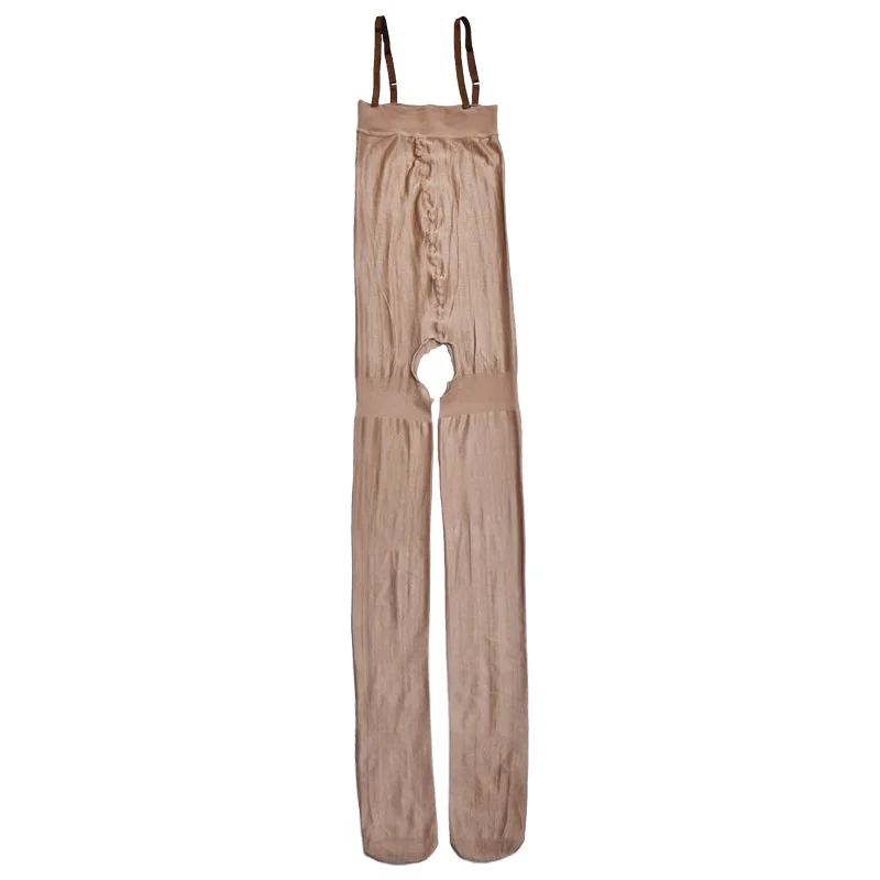 70D Mở Đáy Quần Dây Cơ Thể Phù Hợp Với Gợi Cảm Trong Suốt Quần Shebin Nữ Lingeri 1 Jumpsuit Lụa Đen Vớ Quần