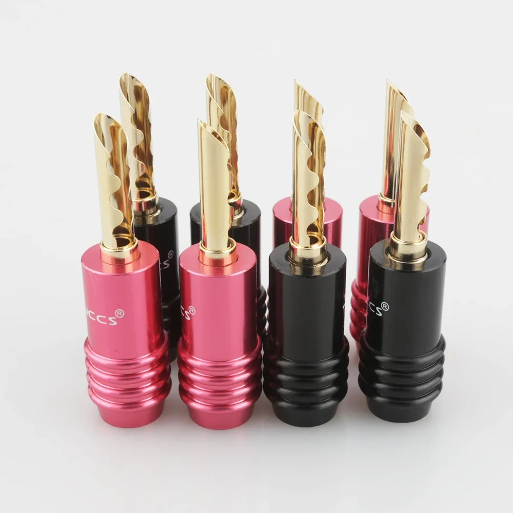 

Audiocrast Gold plated BFA audio Gold Plated Aolly Body BFA banana plug 12pieces Hi End Gold plated banana connector