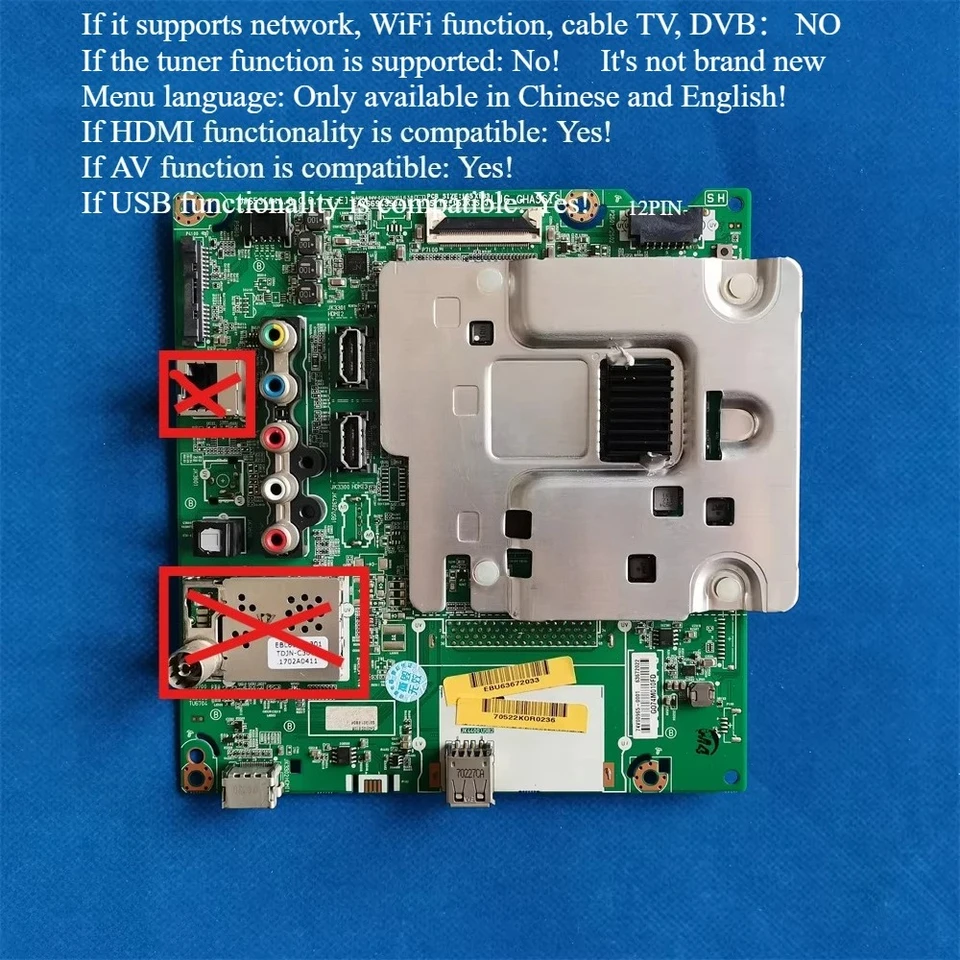 TV Main Board EAX66943504 (1.0) Motherboard for LG 43UH6100-CB