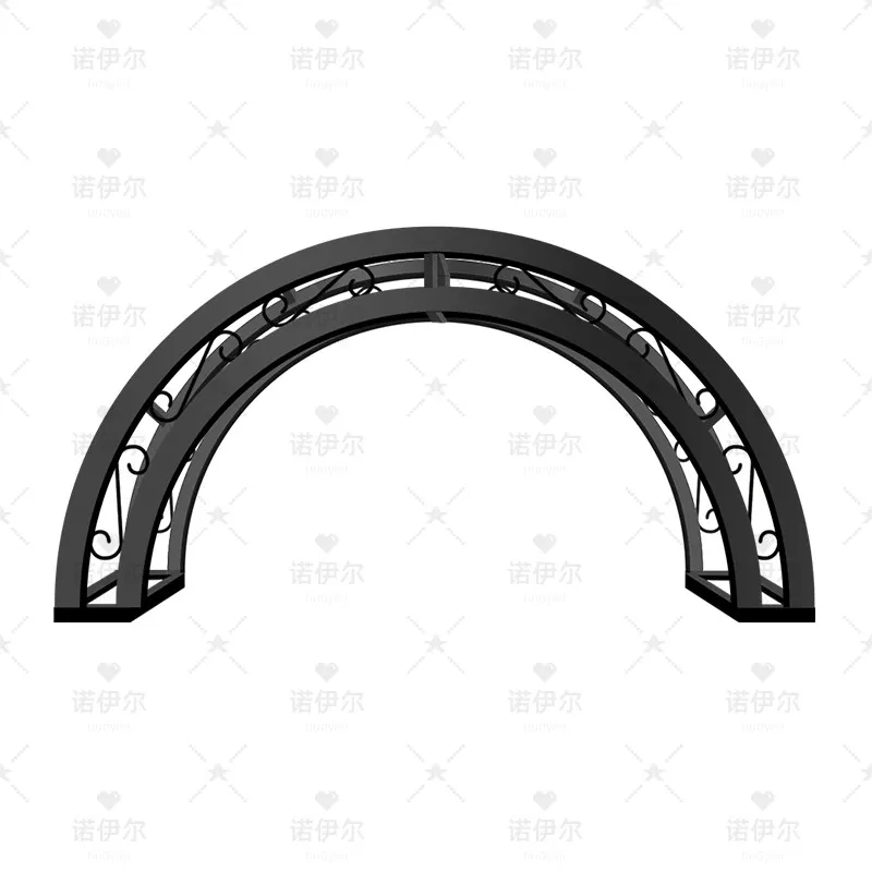 European wrought iron flower frame, arch climbing vine frame, courtyard doorstack, rose triangle plum bracket, half arch head