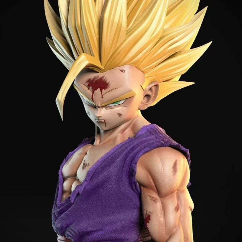 

New 29cm Dragon Ball Anime Figure 2% Gohan Super Saiyan Figurine Collection Statue Model Ornament Room Desk Toys Gifts