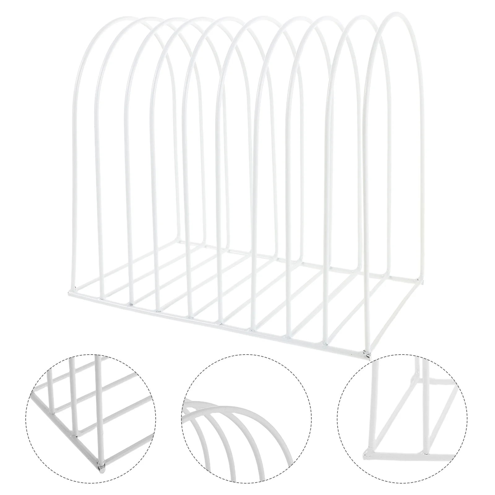 

Iron Bookshelf For Desk Sturdy Metal Desktop File Organizer Scratch-Resistant Vertical Document Holder Tabletop Book