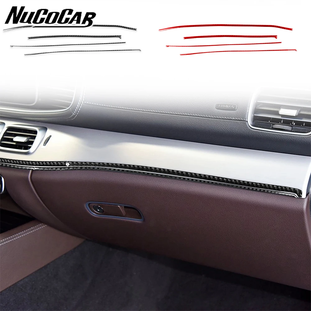 For Benz GLE W167 2019-2024 Carbon Fiber Central control light bar Panel Trim strip Car Accessories Interior Decorative Stickers