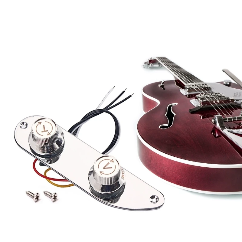 Wire Loaded Prewired Guitar Switches Control Plate Electric Guitar Wire Loaded Control Plate with 2 Way Switches