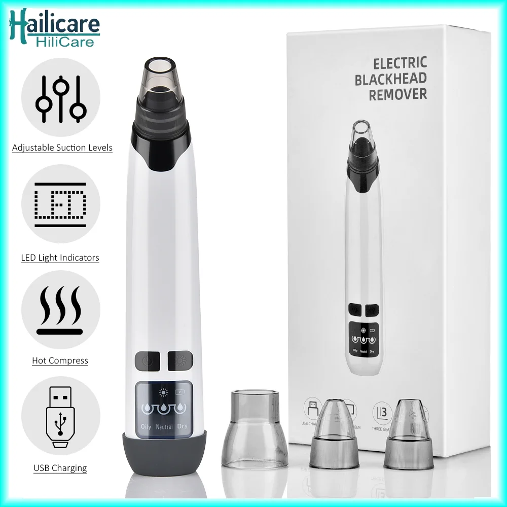 

Electric Blackhead Remover USB Rechargeable Pore Vacuum Cleaner Comedone Acne Pimple Extractor Removal Three adjustment modes