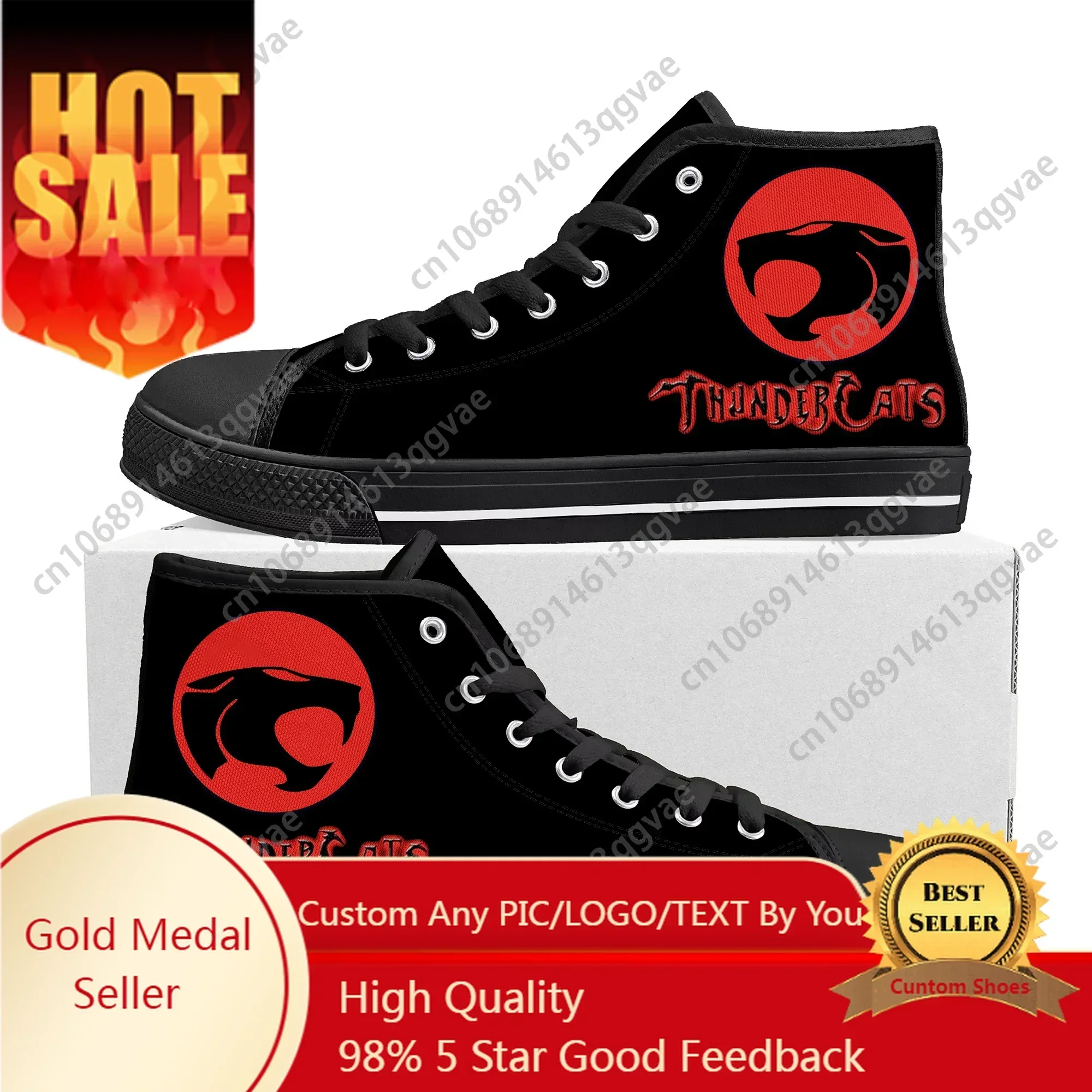 

Thundercats High Top Sneakers Mens Womens Teenager Lion O High Quality Canvas Sneaker Anime Cartoon Casual Custom Made Shoes
