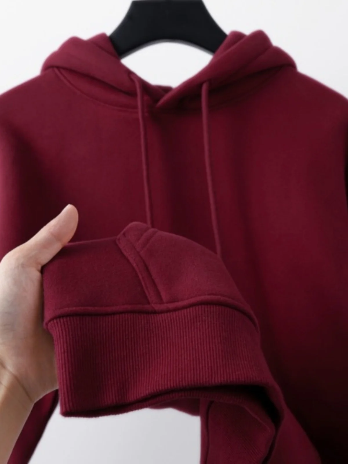 

Heavyweight American Sle Hoodie Wine Red 500g Large Size Couples Clothing Autumn Winter Trendy Brand Fce Lined Hoodie Ja...