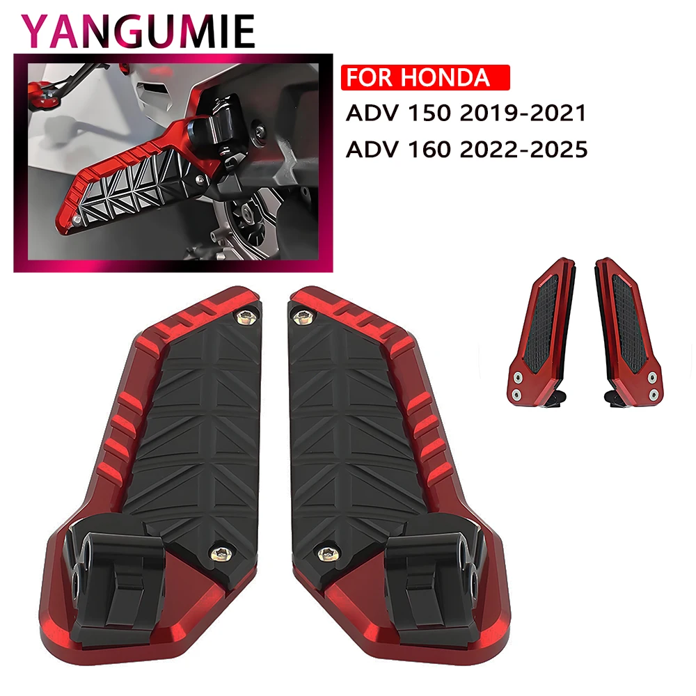 

For Honda ADV160/ADV150 Aluminum Alloy Footrest Covers Left And Right Rear Passenger Footrest Modification Kit for Motorcycle