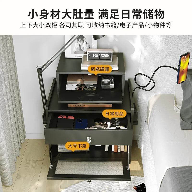 Bedroom creative bedside table, children's small cute bedside storage cabinet, robotic shelf, modern sofa side cabinet BB300GG