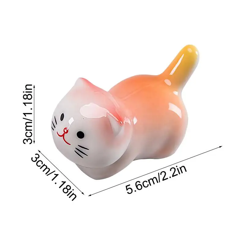 رف أعواد الأكل للمنزل ، مساند وحاملات عود الأكل ، زخارف القطط #6