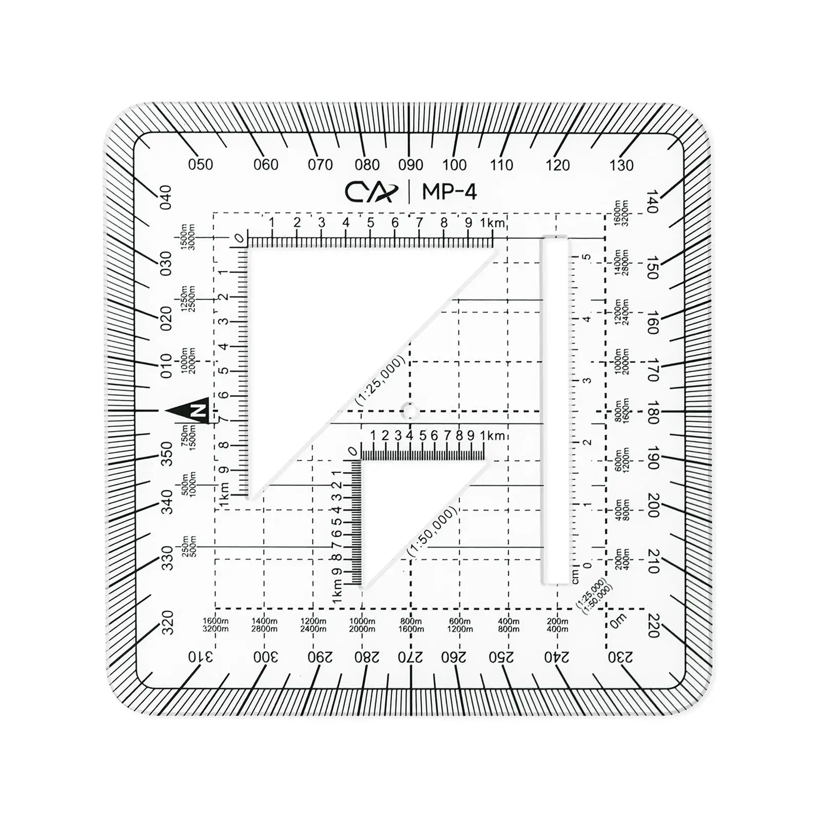 Protractor Ruler, Pocket Grid Square Measuring Ruler, Coordinate Scale for Working Traveling Drawing DIY Projects Architect