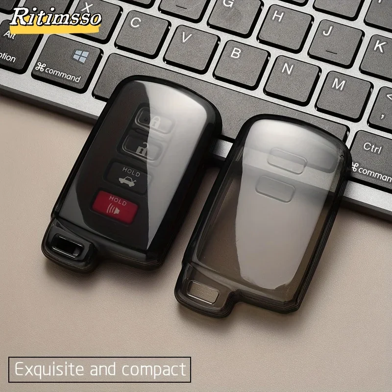 Nowy pokrowiec na kluczyk samochodowy z TPU do Toyota Corolla Camry RAV4 Highlander Auris CHR Avalon Land Cruiser Protected Fob Bag