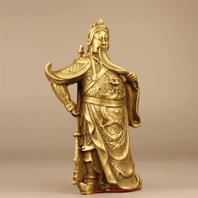 Guyunzhai Brass Of Gong Decoration God Of War And Wealth Lord Guan The Second Statue Home Office Decorations