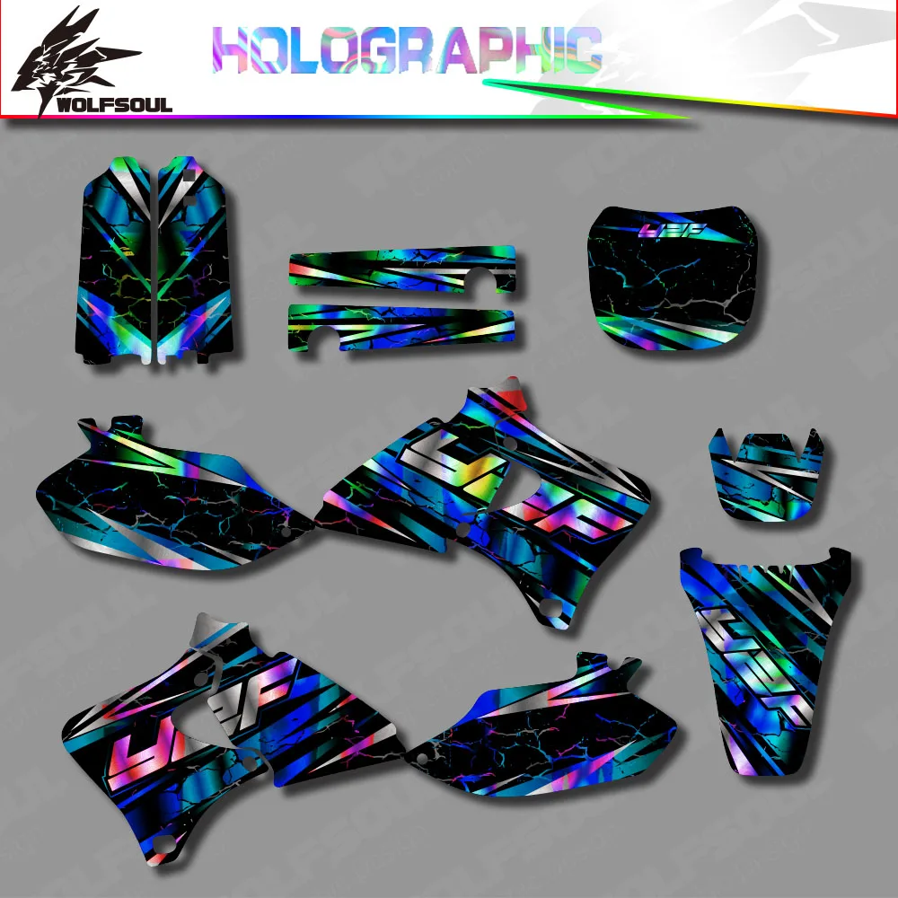 Motorcycle Holographic Backgrounds Graphics Decals Stickers For YAMAHA YZ250F YZ400F YZ426F YZF 250 400 1998 1999 2000 2001 2002