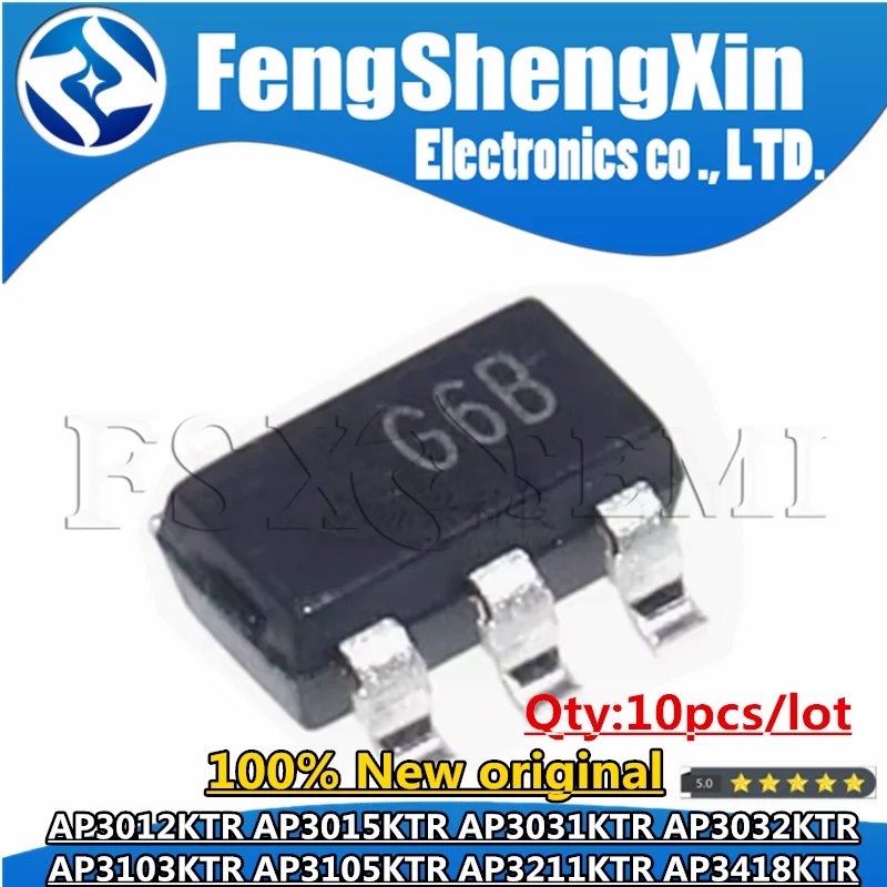 10pcs AP3031KTR-G1 GEC AP3012KTR G6B AP3015KTR G6E AP3032KTR GJL AP3103KTR GHL AP3105KTR GHN AP3211KTR GCI AP3418KTR G5E