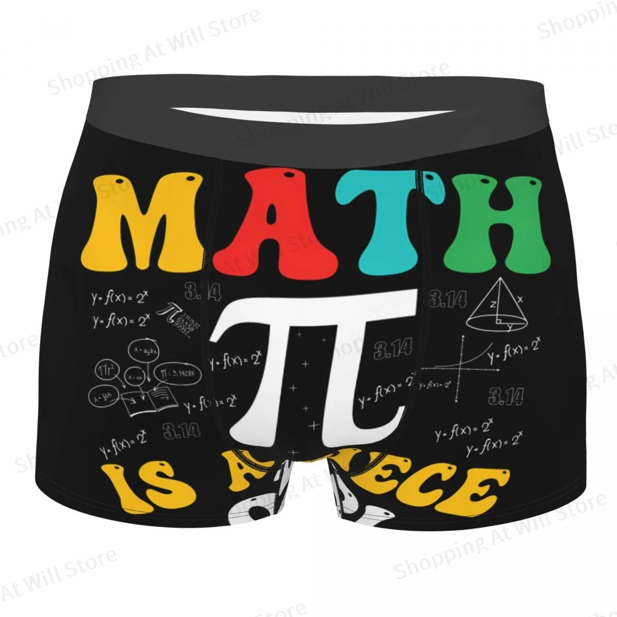 

Clever Math Humor Design Man's Printed Boxer Briefs Underwear Pi Highly Breathable High Quality Birthday Gifts