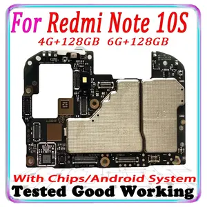 Bilashmart With Chips Logic Board Xiaomi Redmi Note 10S Note10S Mainboard 128GB High Qulaity MB Unlocked Motherboards