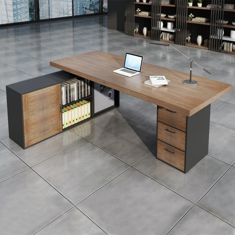 

Solid wood office desk, boss desk, minimalist modern president desk, manager desk, large shift desk, supervisor desk, computer