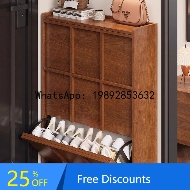 

XL Flip-Bucket Ultra-Thin Shoe Cabinet for Home Entrance Large Capacity Wall-Mounted Integrated Storage Cabinet