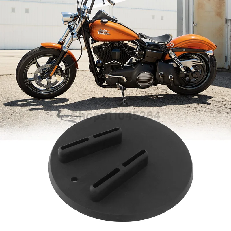 Motorrad Fuß Ständer ABS Seite Stehen Pad Platte Basis Coaster Puck Motocross Zubehör Für Harley Touring Sportster Dyna