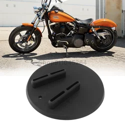 Soporte de pie para motocicleta, soporte lateral ABS, placa Base, disco de posavasos, accesorios de Motocross para Harley Touring Sportster Dyna